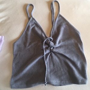 Ribbed corn-blue Brandy Melville tank